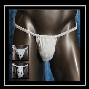 Mens Silver Sparkle Slide Gstring Handmade
